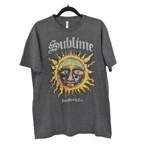 Sublime Long Beach Sun Graphic Tee Size L Band Tee Skatercore Vintage Vibe